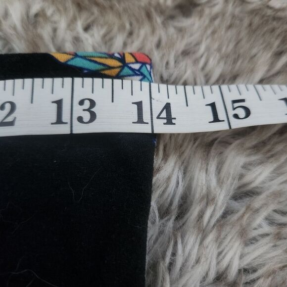 LuLaRoe Maxi Skirt Black‎ with Colorful Feather Print Size XS - Picture 7 of 8